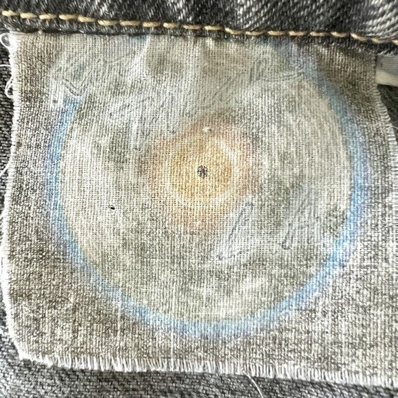 Vintage 80s 90s Rock Wear LA Sz Medium Grey Wash Denim Jean Jacket Button Back - Picture 15 of 15